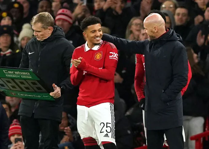 Sancho: Khi Con Tim Lại Đầy Niềm Vui 1 Sancho và HLV Ten Hag đã làm lành với nhau